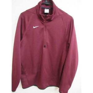 Nike Dri-FIT Mens Large Burgundy Maroon Fleece 1/4 Zip Pullover CN9492-669